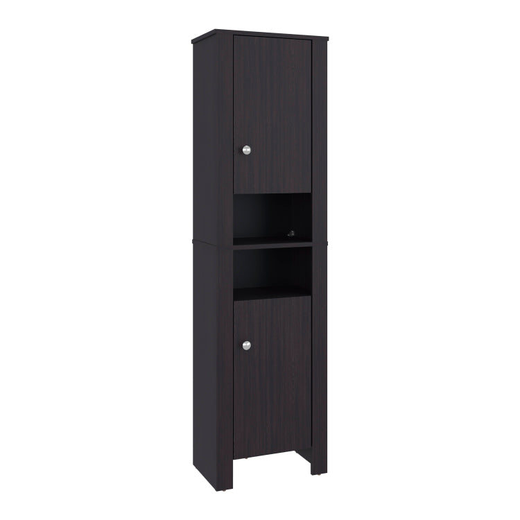 Vanessa Bathroom Cabinet With Auxiliary Storage Modern Freestanding Organizer, Space Saving Bathroom Storage