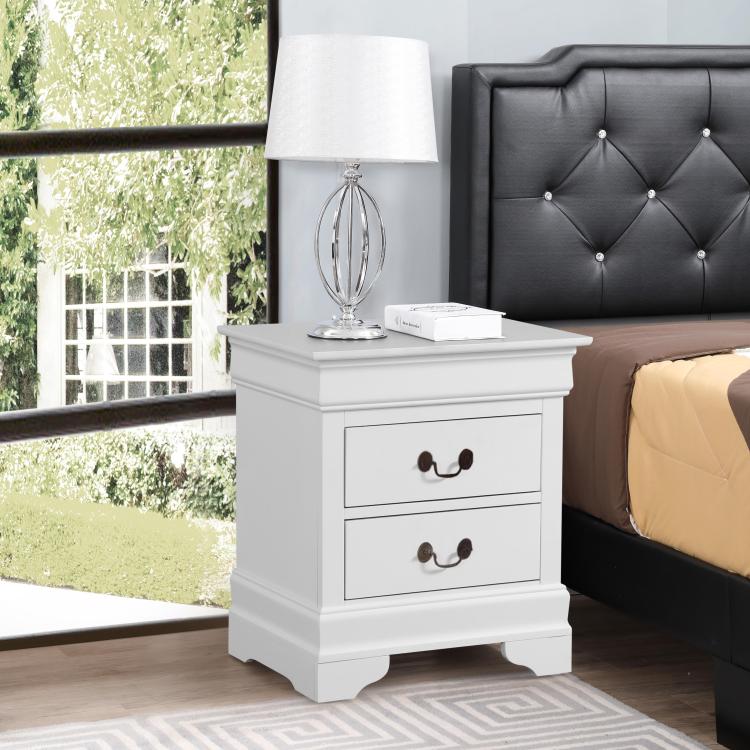 Louis Phillipe Timeless White Traditional Nightstand