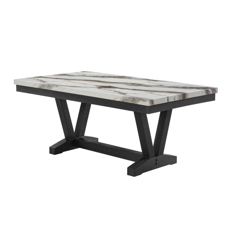 Panda Marble Black And White Dining Table