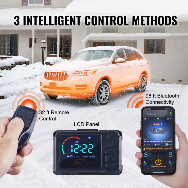 Diesel Air Heater All In One 12V 8Kw Bluetooth App Lcd For Car Rv