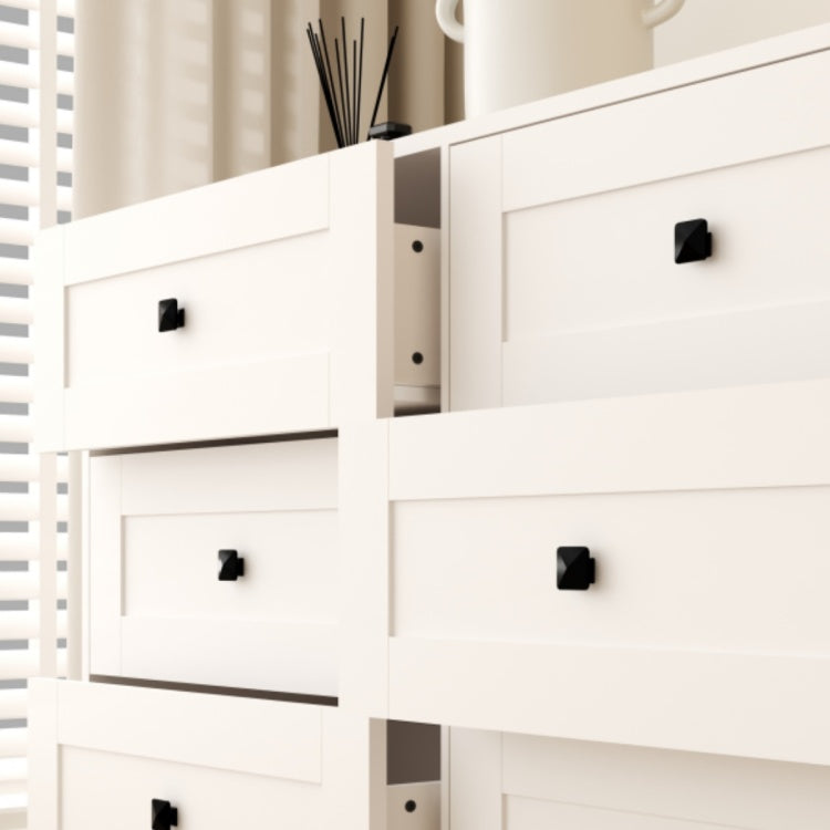 Chest Of Drawer With 6 Drawers White Color Farm Door