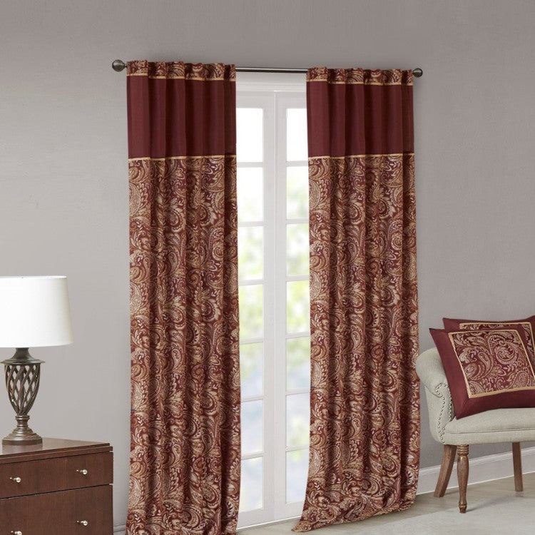 Jacquard Curtain Panel Pair 2 Pcs Window Panels