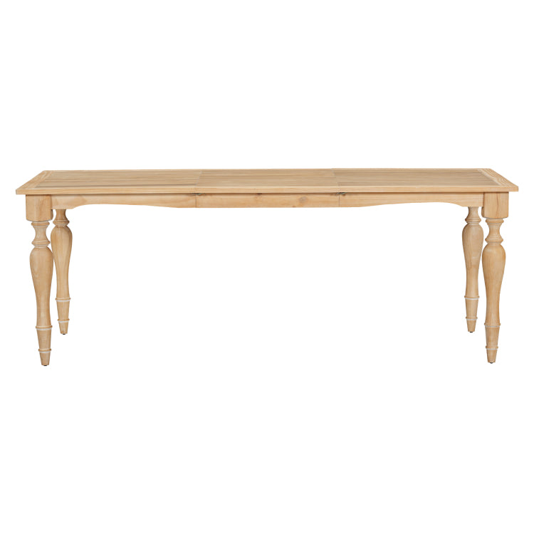 Vintage Traditional 82.7Inch Extendable Dining Table With 23.6Inch Removable Leaf, Natural