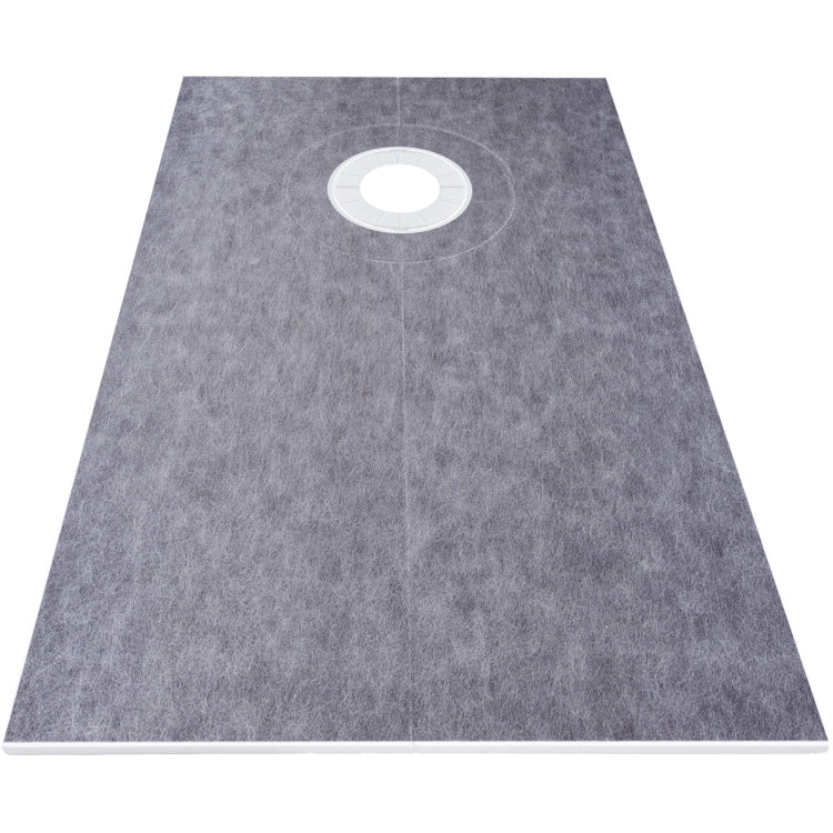 Shower Curb Kit 38" X 60" Watertight Shower Curb Overlay With 4" Pvc Offset Bonding Flange, 4" Stainless Steel Grate, 2 Cuttable Shower Curb And Trowel, Shower Pan Slope Sticks Fit For Bathroom