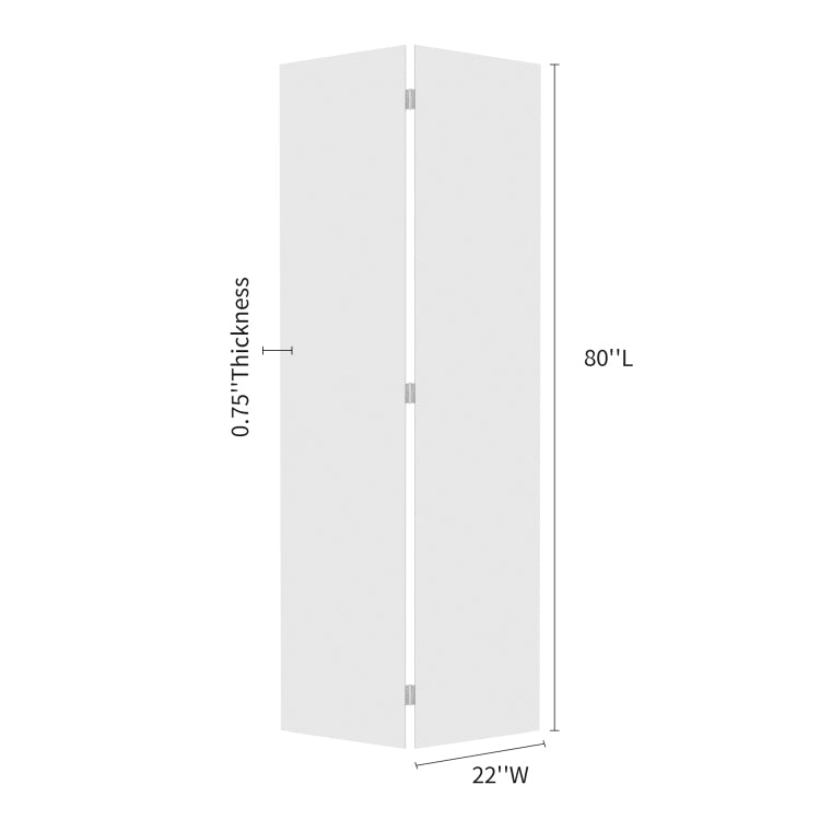 18Modern Flat Panel 44 In. X 80 In. Solid Core White Finished Vinyl Bi Fold Door With Hardware Kit