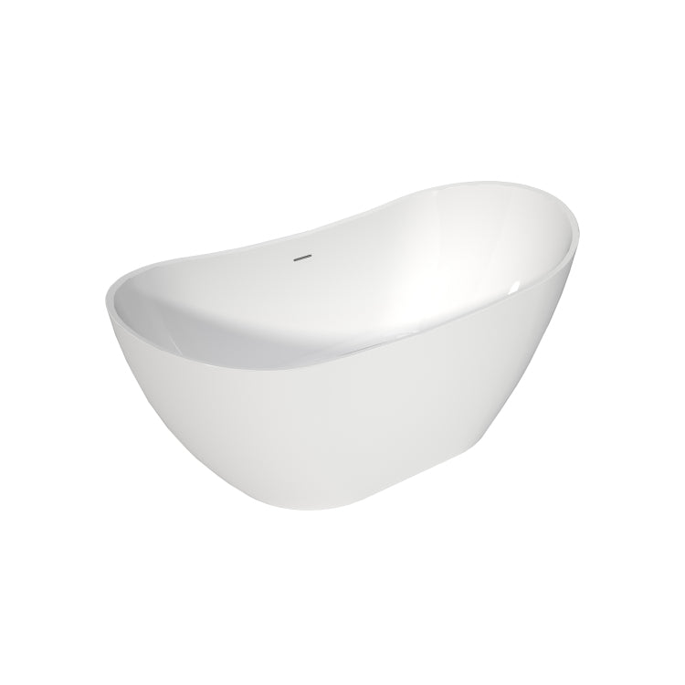 60 29 Inch Upgrade Acrylic Free Standing Bath Tubs, Stand Alone White Soaker Tub