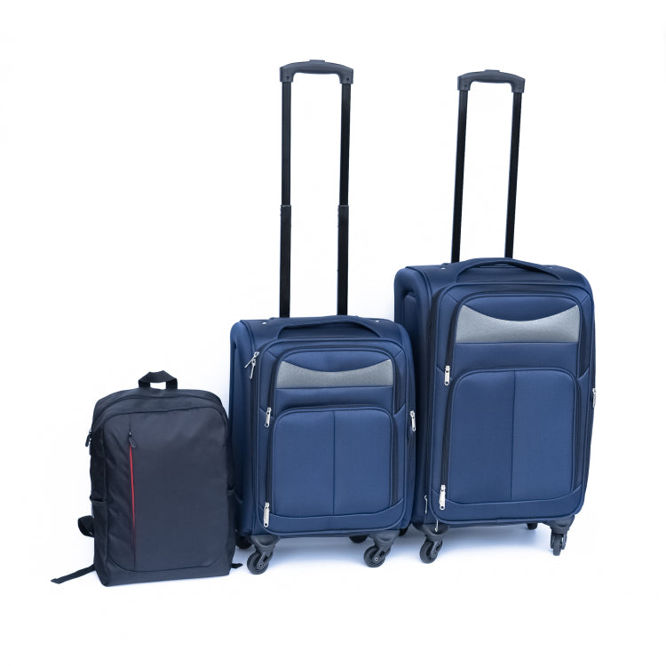 20 24 Travel Case Two Piece Suitcase Set Oxford Trolley Case Without Password Lock Universal Wheel Oxford Cloth Backpack Blue