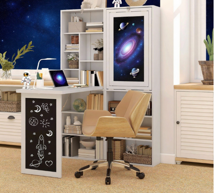 Fold Out Convertible Office Desk, Wall Mount Computer Desk