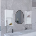 Oba 2 Pc Wall Mounted Bathroom Medicine Cabinet With Open And Closed Storage
