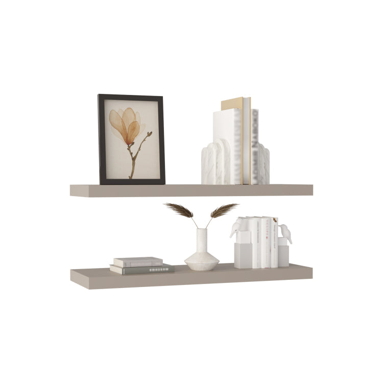 Ecco 31.5" Wide Floating Shelves Set Of 2, Shelves For Wall Decor For Bedroom, Bathroom Storage Shelves, Book Shelves For Living Room