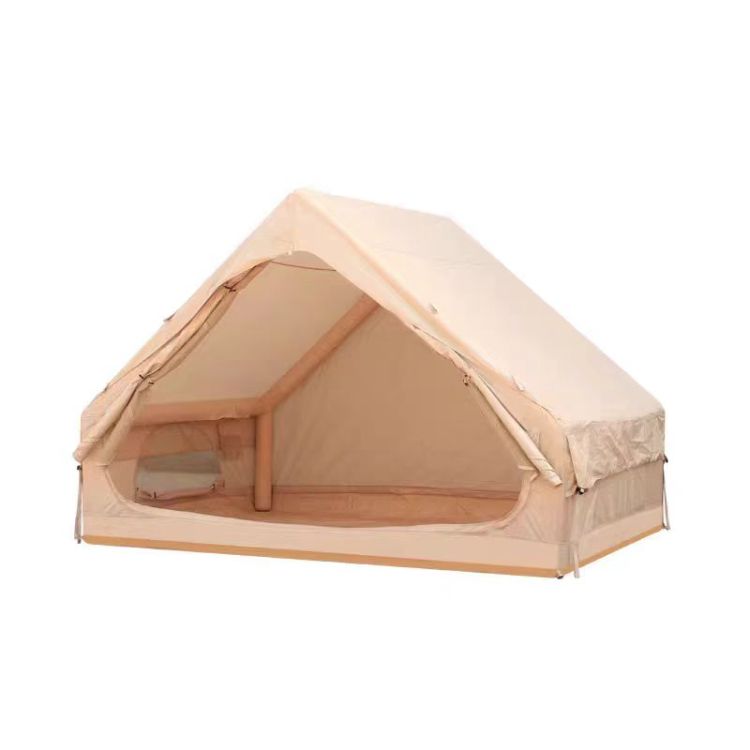 Inflatable Tent With Pump,Glamping Tents For 4 6 Person, Easy Setup 4 Season Waterproof Outdoor Tent,Waterproof Luxury Glamping Tent With 12 Mesh Window