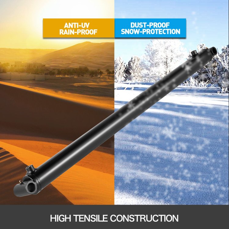 Hydraulic Cylinder 2" Bore 36" Stroke Hydraulic Ram Cylinder 3000Psi Hydraulic Cylinders Welded Double Acting Cross Tube Sae6 Port Hydraulic Lifting Cylinder 2 X 36