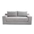 Loveseat Sofa With Memory Foam & Steel Frame No Assembly, Convertible 2 In 1 Design, Corduroy Fabric Compact Couch For Small Spaces, Apartments, Home Office & Bedroom Grey