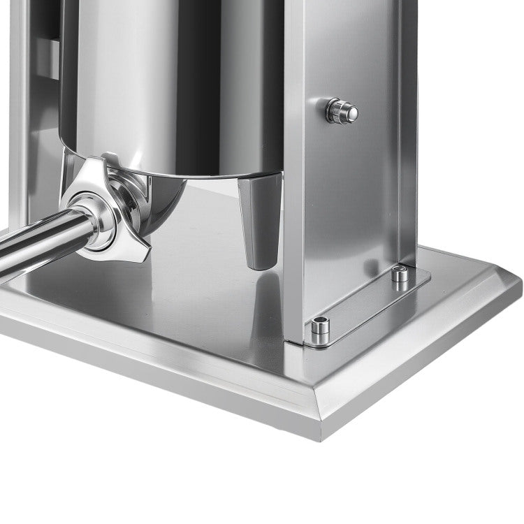 Electric Sausage Stuffer, 33 Lbs 15 L Vertical Meat Stuffer, Stepless Speed Control And Foot Pedal, Stainless Steel Heavy Duty Sausage Filler With 4 Stuffing Tubes, For Commercial & Home Use