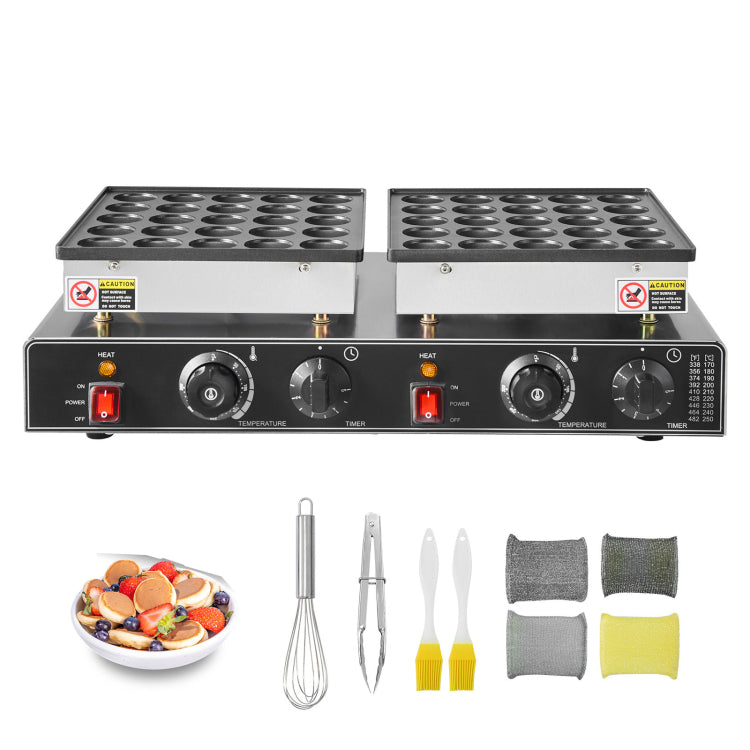 50Pcs Mini Dutch Pancake Maker Commercial Dorayaki Baker Non Stick 1800W