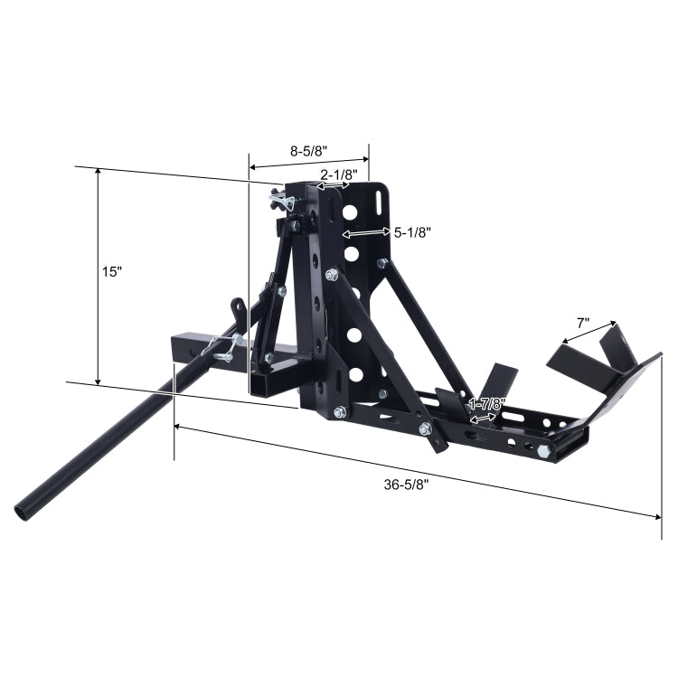 800Lbs Motorcycle Trailer Hitch Scooter Hauler Mount Rack 2" Motorcycle Tow Carrier Receiver Heavy Duty Steel