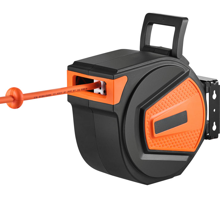 Retractable Air Hose Reel, 3 8 In X 50 Ft Hybrid Air Hose Max 300Psi, Air Compressor Hose Reel With 5 Ft Lead In, Ceiling Wall Mount Enclosed Air Reel, 180 Swivel Mount