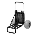 Beach Dolly With Big Wheels For Sand, 29.9" X 15.4" Cargo Deck, W 12" Balloon Wheels, 165Lbs Loading Capacity Folding Sand Cart & 27" To 44.7" Adjustable Height, Heavy Duty Cart For Beach