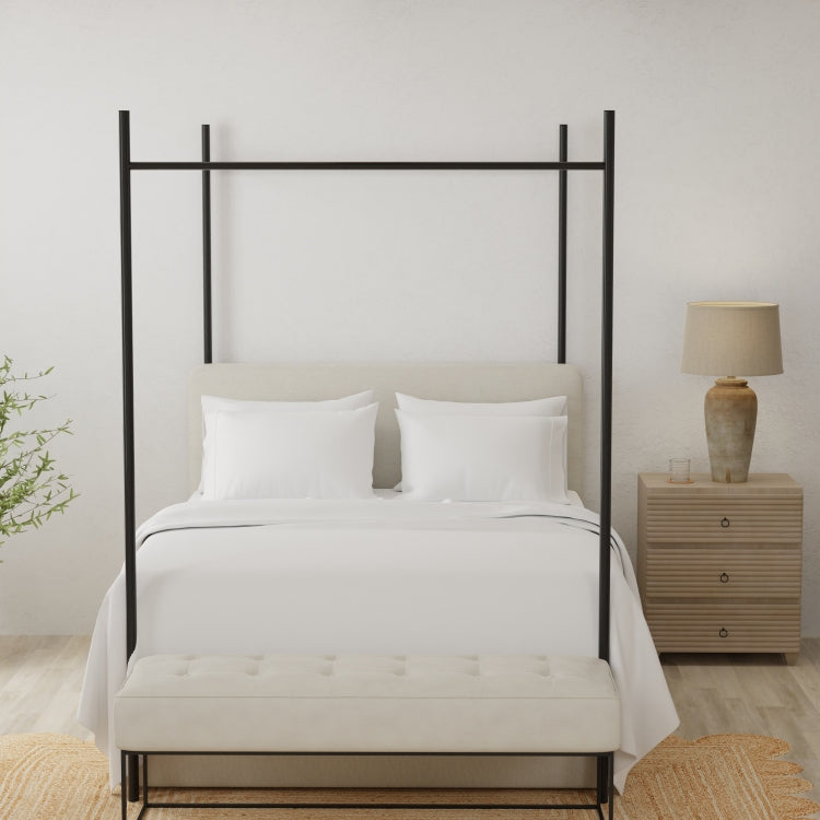 4 Piece White Brushed Microfiber Twin Hypoallergenic Sheet Set