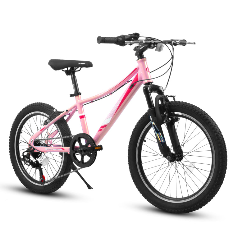 A20261 20 Inch Children'S Bicycle, Shock Absorbing Front Fork, 7 Speed, V Brakes, Mountain Tire, Boys And Girls Kids Bike For Outdoor Adventure