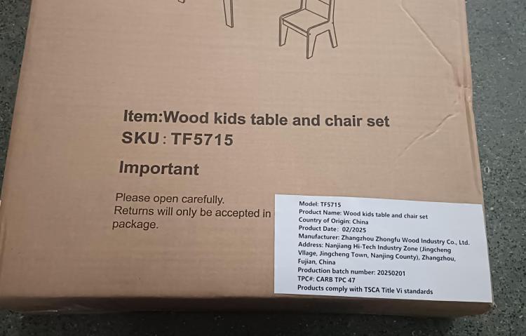 Kids Table Set With One Chair, Wooden Children Study Table, 2 8 Age Kids Funiture , White Natural