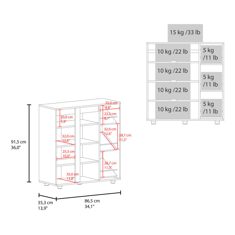 Houck Shoe Rack With 3 Side Tiers, Compact Storage For Shoes, Boots, And Accessories Organizer, White