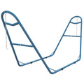 Outsunny Hammock Stand For 2 Person, Portable Adjustable Steel Frame Hammock Stand With Weather Resistant Finish, For 9 14Ft Hammocks, 10.3', 550 Lbs. Capacity, Blue