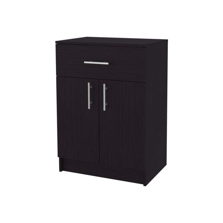 Cope Kitchen Pantry In Melamine With 2 Doors And 1 Drawer, Wengue