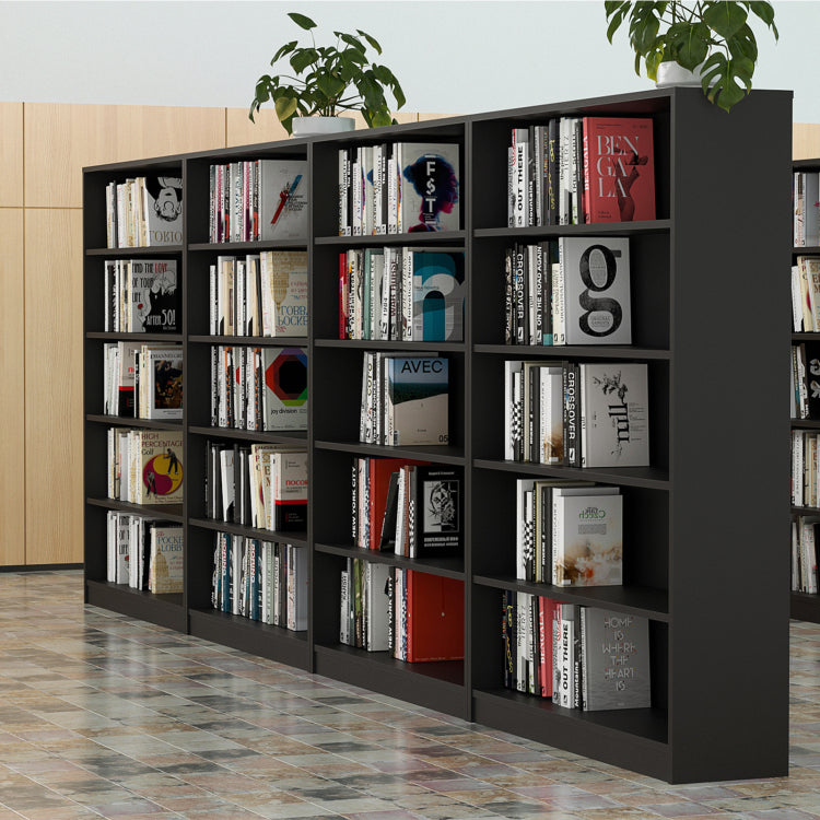 5 Shelf Modern Wood Bookshelf 60 Inch Tall, Wide Manga & Bookcase For Bedroom & Living Room Library Bookcase