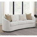 Rory Latte Sloped Arms Sofa With Pillows