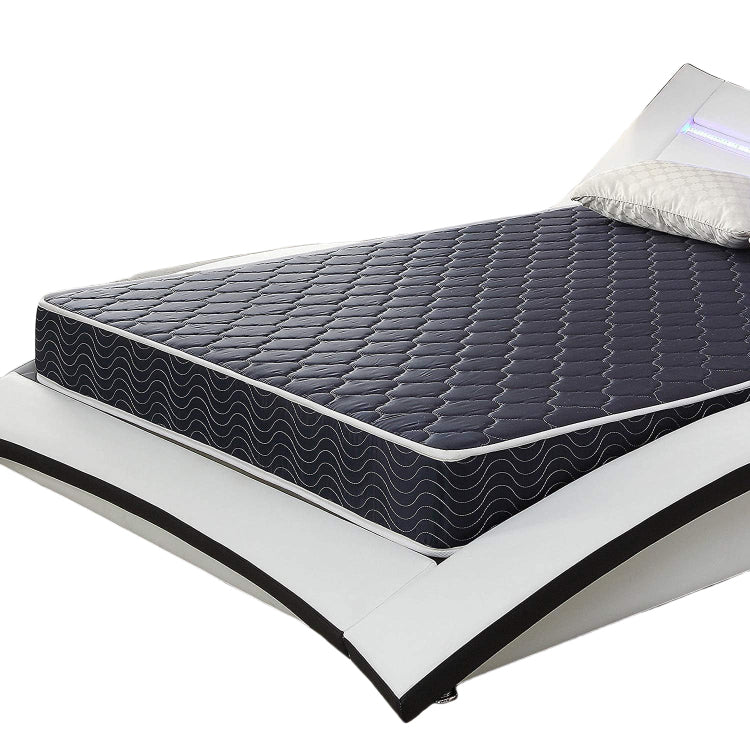 6 Inch Waterproof High Density Foam Mattress With Navy Blue Diamond Quilted Fabric. Quilting Ensures Both Style And Airflow For Cool Sleep.Twin Size