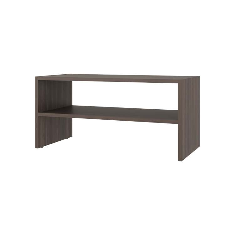 Gray Walnut Shoe Rack With 2 Shelves