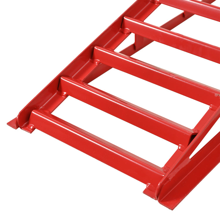 5 Ton Lifting Force Auto Car Truck Service Ramps Lifts, Garage Car Lift Hydraulic Ramps,Automotive Hydraulic Lift Repair Frame Lift 2 Pack Red Color