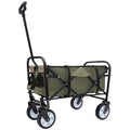 Minimeetall Strap Collapsible Foldable Wagon Cart With Strapping System, Beach Wagon, Utility Cart, Utility Wagon Grocery Cart For Camping Shopping Sports Gardeing Fishing Supports 225Lbs, Army