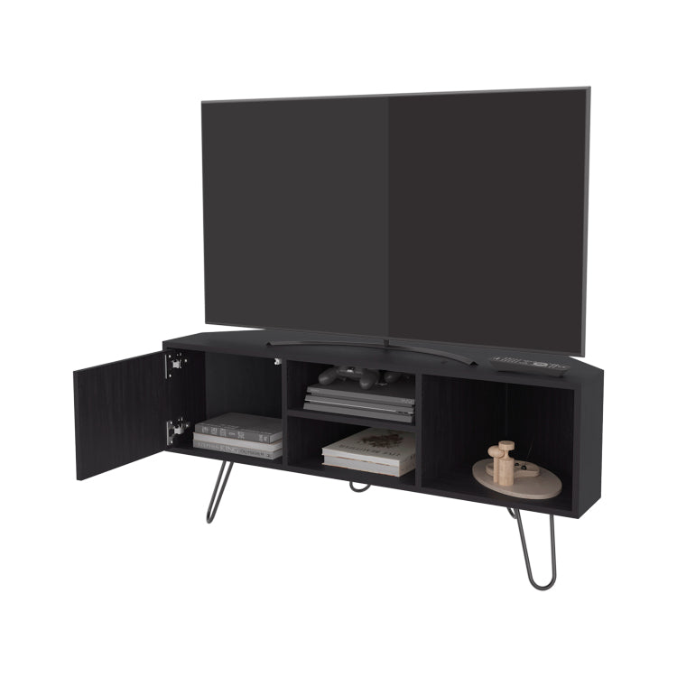 Fredonia Tv Stand 65" With A Door And Open Storage, Wengue