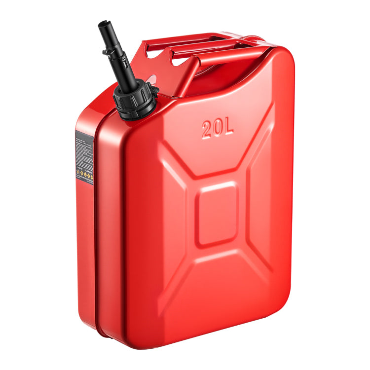 Metal Fuel Container, 5.3 Gallon, Fuel Jerry Can With Spout And Comfort Handle, 6 L Min Max Flow Rate, Leakproof & Corrosion Resistant Metal Gas Tank Most Cars Motorcycle Atv Utv, Red