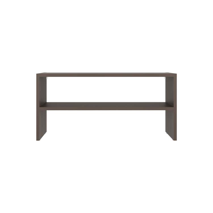 Gray Walnut Shoe Rack With 2 Shelves