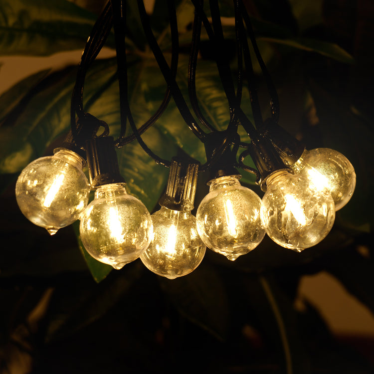 98Ft Led Outdoor String Lights, Plug In Waterproof Patio Lights With 50 Shatterproof Bulbs, Warm White Outdoor Hanging Light Decor For Backyard Deck Garden Bistro Porch Party