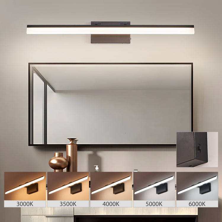 32 Inch Modern Led Bathroom Vanity Light Sleek Black Metal Wall Light For Mirror, Dressing Room Or Sink Area