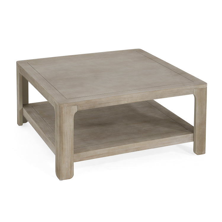 Square Coffee Table With Storage,Light Ash