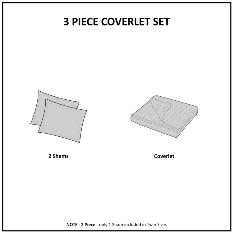 3 Piece Reversible Printed Quilt Set Black Brown King Cal King