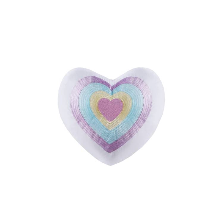 3 Pcs Twin Tassel Comforter Set With Heart Shaped Throw Pillow Lavender
