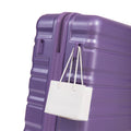 Hifine Tourist 20" 24" 28" 3 Pcs Set In Abs Spinner Wheel Luggage, Carry On Suitcase, Matching Color, Combination Lock Purple