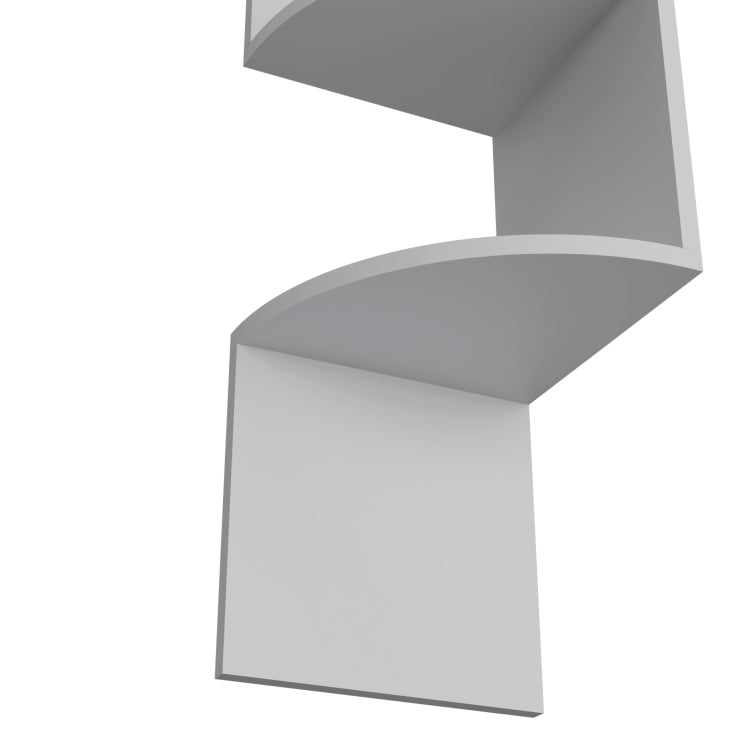 Rosebud Corner Floating Shelf: Modern Full Wall 4 Shelf Unit
