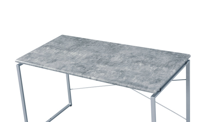 Jurgen Faux Concrete & Silver Finish Writing Desk