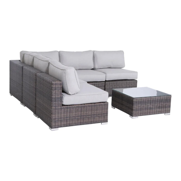 Fully Assembled Wicker 4 Person Seating Set With Cushions