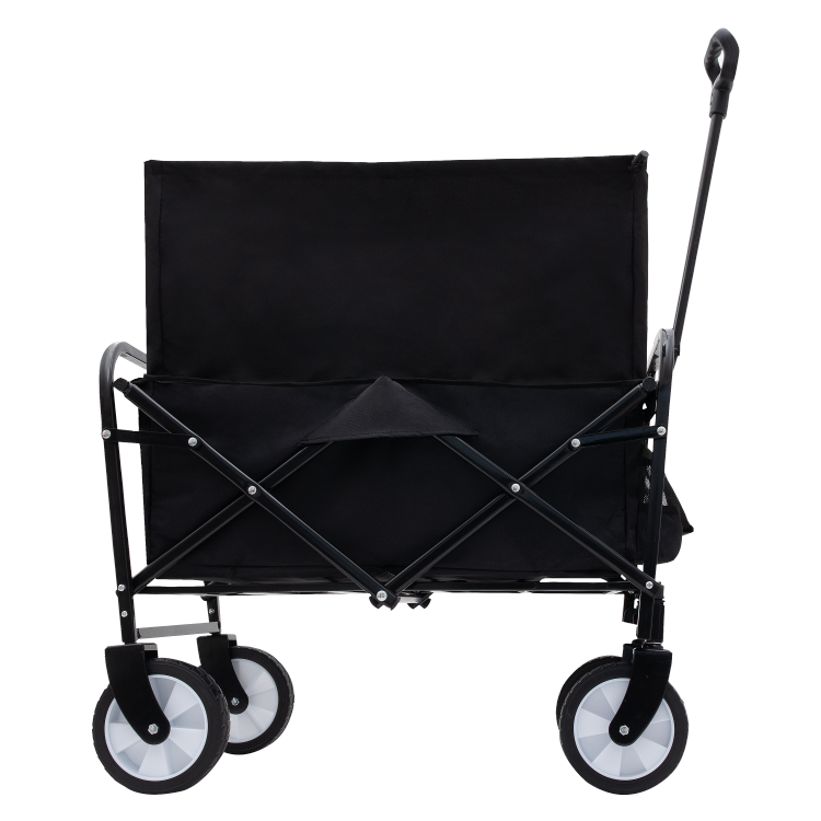 Minimeetall Extention Excollapsible Foldable Wagon Cart Beach Wagon Heavy Duty Utility Cart Utility Wagon Grocery Cart For For Camping Shopping Sports Gardeing Fishing Supports 225Lbs Black