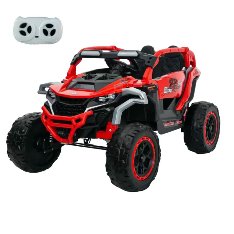 Ride On Models Truck Car 12V Kids Electric Vehicles, Remote Control, Front & Rear Shock Suspension, 2 Seater Utv, Flashlights And A Built In Music Player, For Age 3 6 Years Old Red