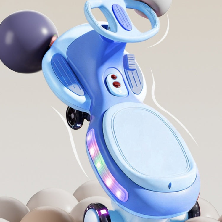 Electric Wiggle Car, Fully Illuminated, With Enlarged Flashing And Silent Wheels, 12V7 Battery, Dual Drive 550 Motor, And Bluetooth Gliding And Electric Two In One