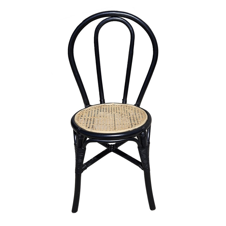 Set Of 2, 15.5X20.5X35.5" Black Rattan Dining Chair